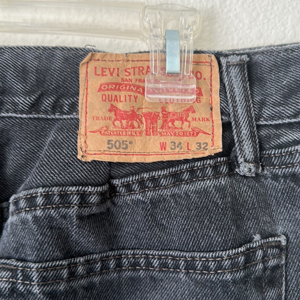 30X30 Levi’s 505 Vintage Black Wide leg jeans - Picture 3 of 4